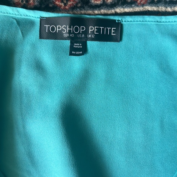 NWOT Topshop Petite Asymmetrical , sleeveless ,elasticated waist dress! UK 12 - Picture 4 of 11